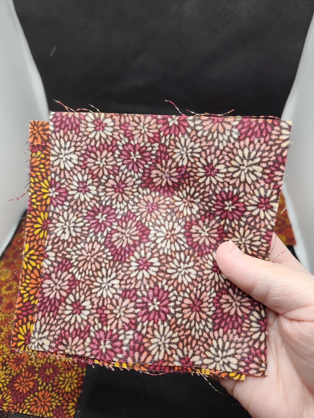 8 4.50 INCH Cotton Fabric SQUARES Multicolor Autumn Blooms